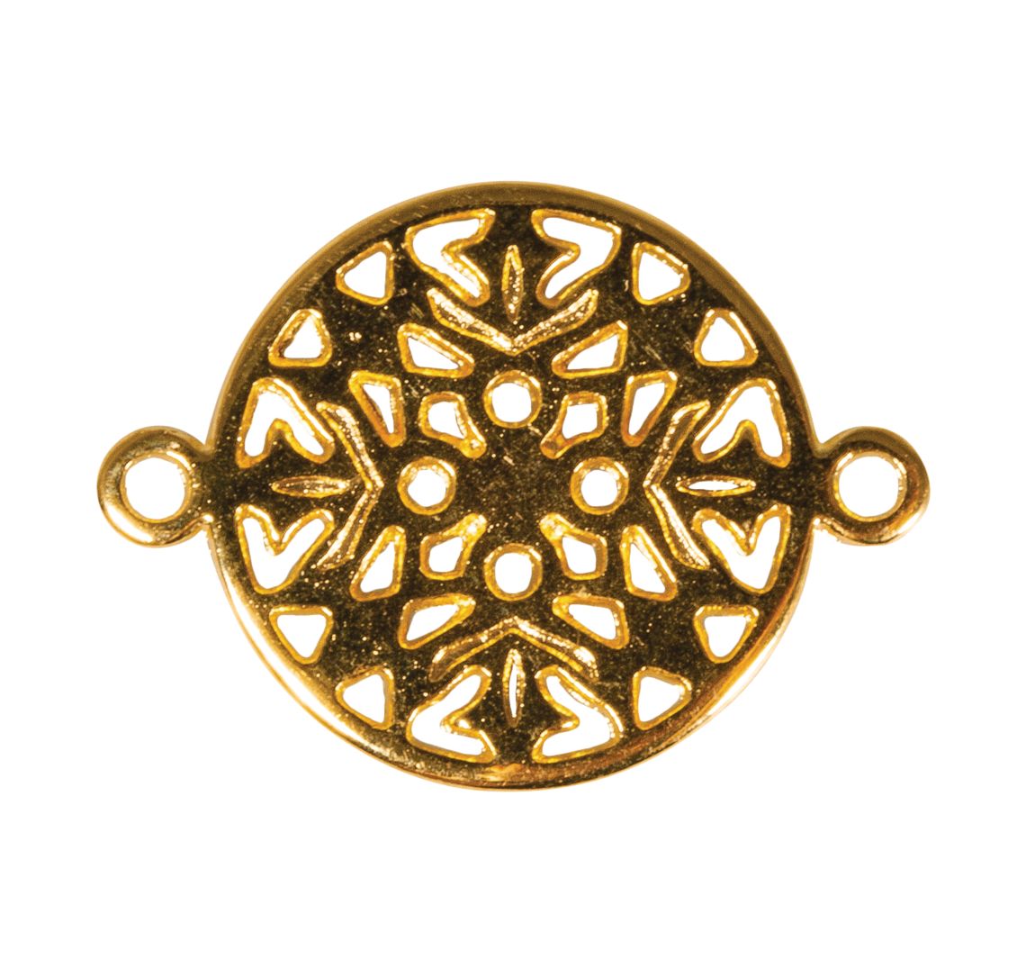 Charms connector "Mandala" - Goud