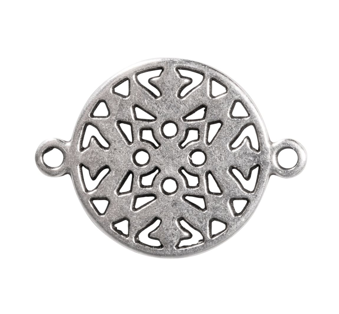Charms connector "Mandala" - Zilver