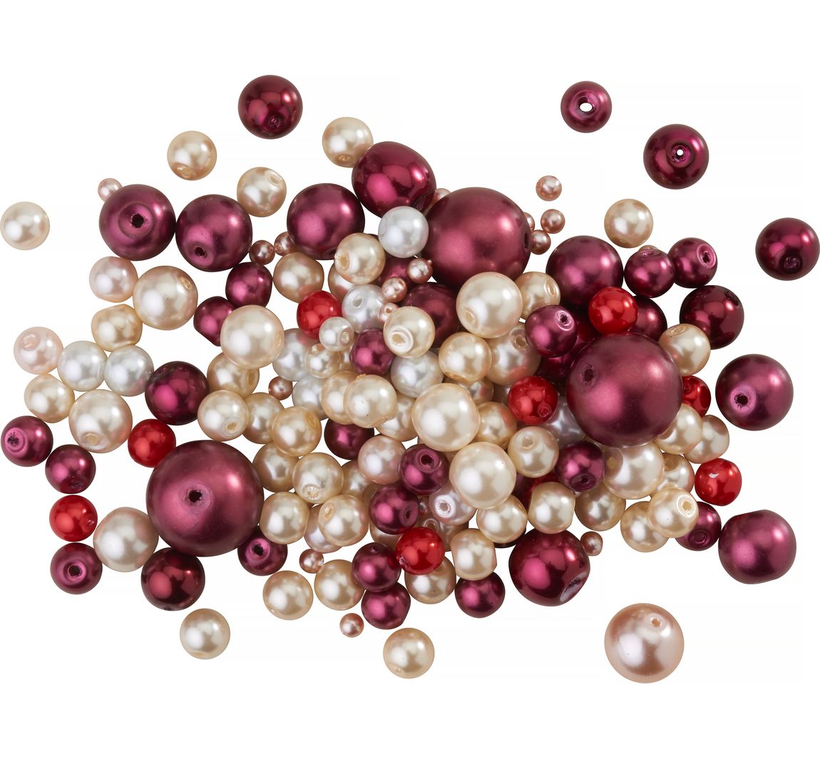 Glazen waskorrel mix, 65g - Roze/Rood