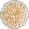 Crystal Renaissance glass wax bead, 6mm, 40 pieces Creame