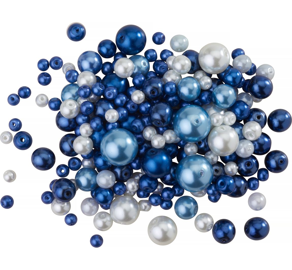 Glazen waskorrel mix, 65g - Blauw/Wit
