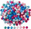VBS Wooden beads grooved "Color mix", 500 g