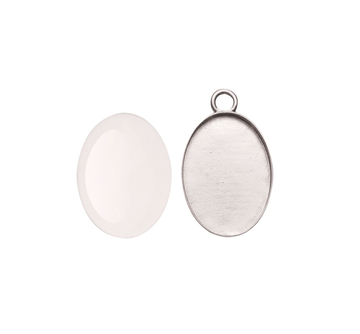 Cabochon-Decoratieve hanger klein - Ovaal