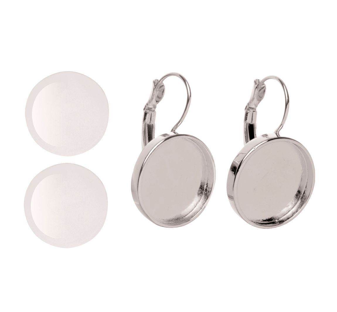 Cabochon oorbellen met haak