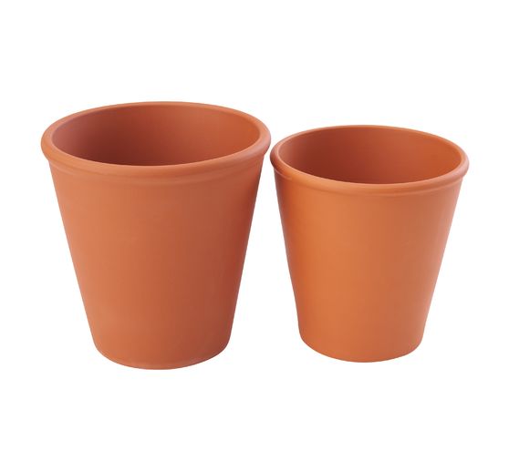 Terracotta-Rozenpotten, 3 stuks