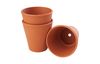 Terracotta-rose pots, 3 pcs