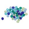 Glas gesneden kralen, 8 mm, 45 stuks Blauw/Groen