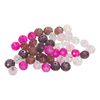 Glas gesneden kralen, 8 mm, 45 stuks Purper/Rozig