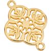 Charms connector "Ornament" Goud