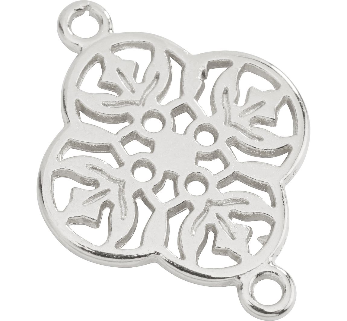 Charms connector "Ornament" - Zilver