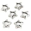 Mini-Parel metalen "Ster", 6 stuks Zilver