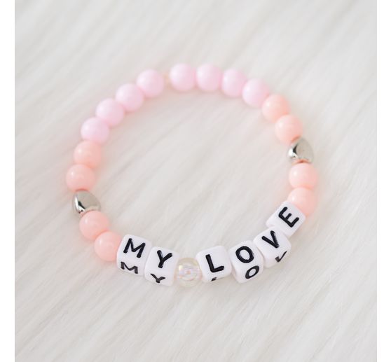 VBS Letter beads "White", 175 g
