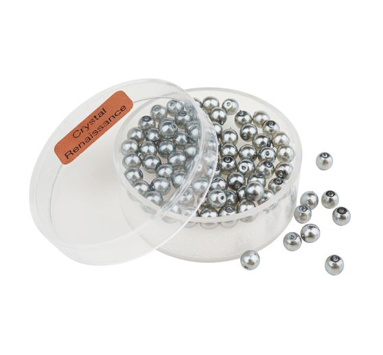 Crystal Renaissance glass wax bead, 4mm, 75 pieces