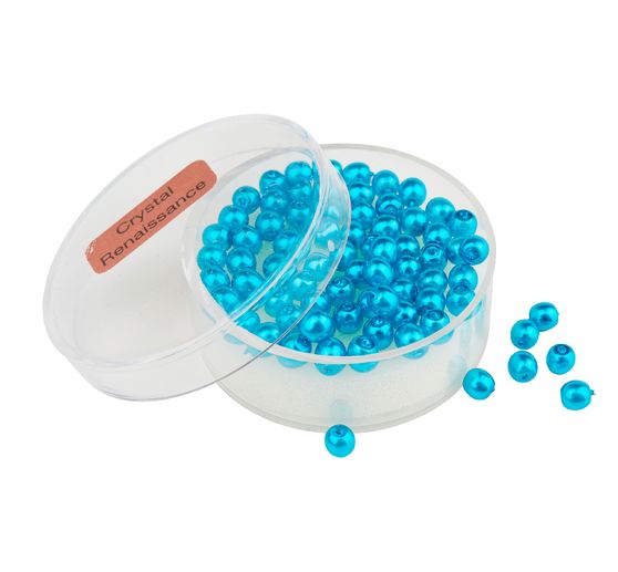 Crystal Renaissance glass wax bead, 4mm, 75 pieces