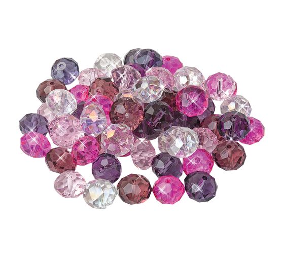 Glas geslepen kralen, 12 mm