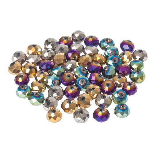 Glas geslepen kralen, 12 mm