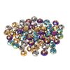 Glas geslepen kralen, 12 mm Metallic