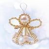 Beaded angel craft set "Arielle", about 7cm Gold/White