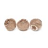 Net bead, large hole bead, approx. 14 x 11 mm Rose/Gold