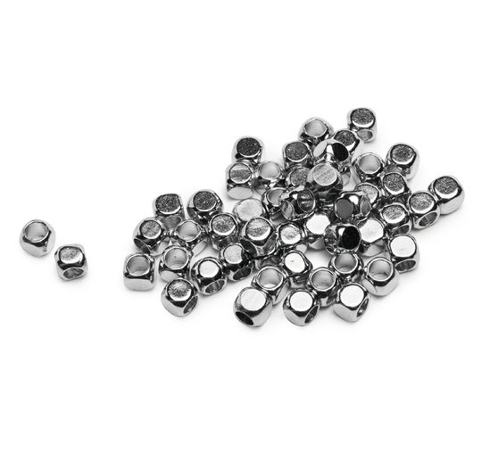 Mini Metal-Pearl "Cubes", 50 pieces