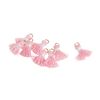 Kwastje met oogje, 8 stuks, 15 mm Roze