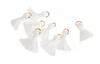 Tassel with eyelet, 8 pieces, 15 mm