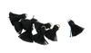 Tassel with eyelet, 8 pieces, 15 mm