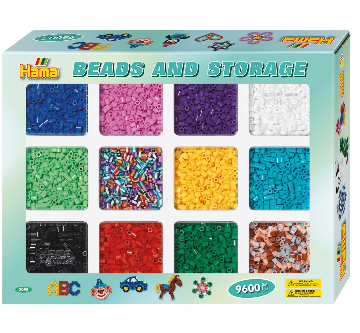 Top1Toys Hama strijkkralen 9600 stuks met opbergbox