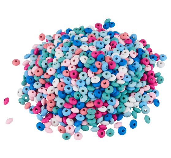 VBS Houten lenzen "Kleuren mix", 250 g