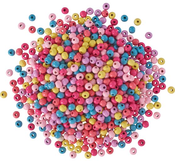 VBS Houten kralen "Kleuren mix", 250 g