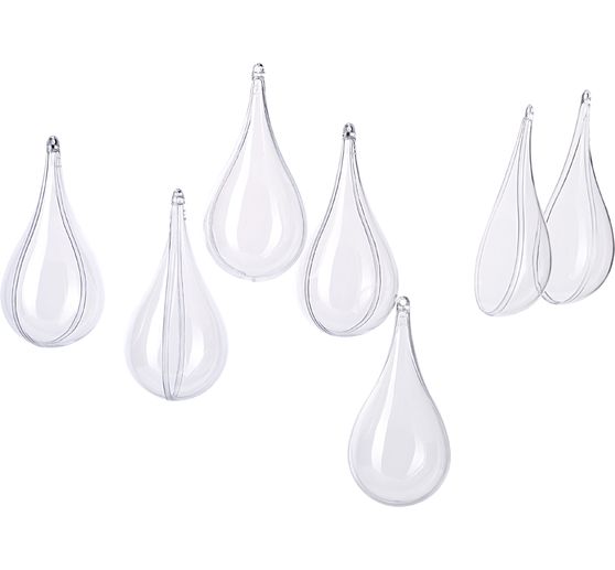 Acrylic-drops, 11 cm, pack of 6
