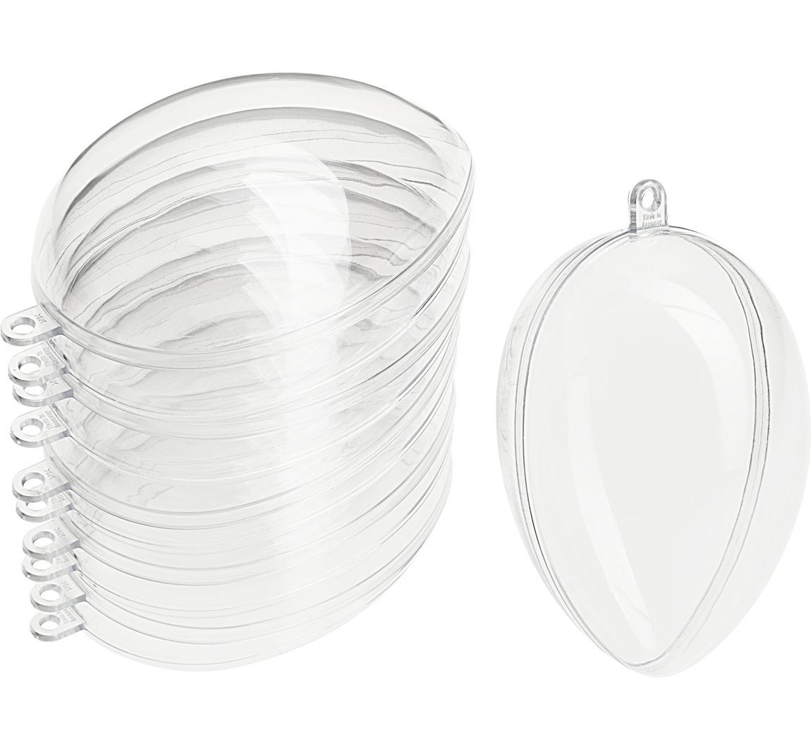 VBS Acryl ei, 8 cm, 6 stuks