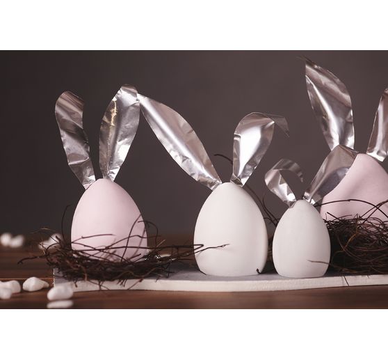 Acrylic egg with hole, 16 cm