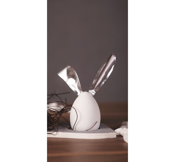Acrylic egg with hole, 10 cm
