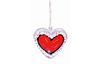 Acrylic-hearts, 6 cm, pack of 6