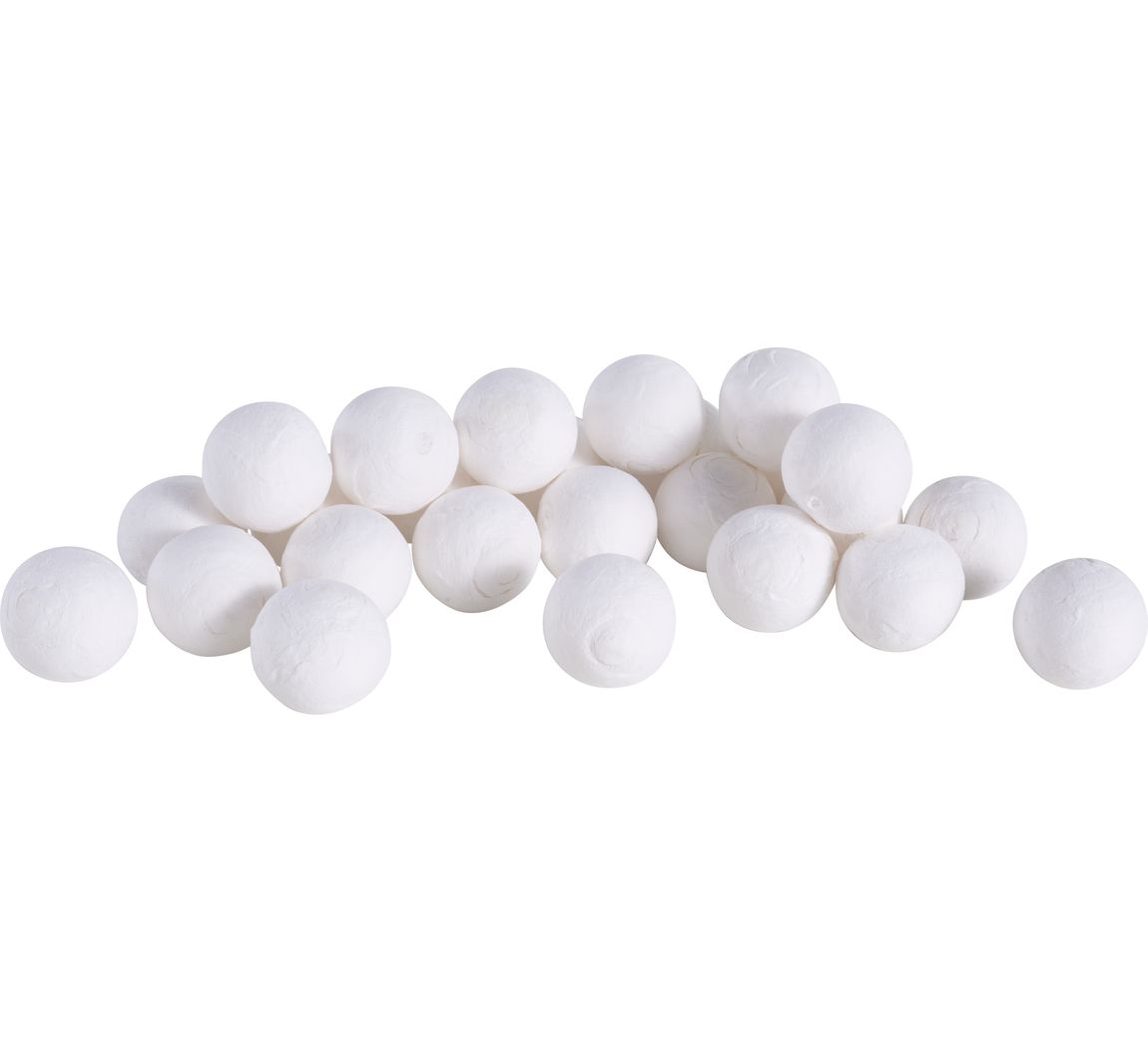 Katoenen bolletjes, wit, Ø 25 mm, 25 stuks