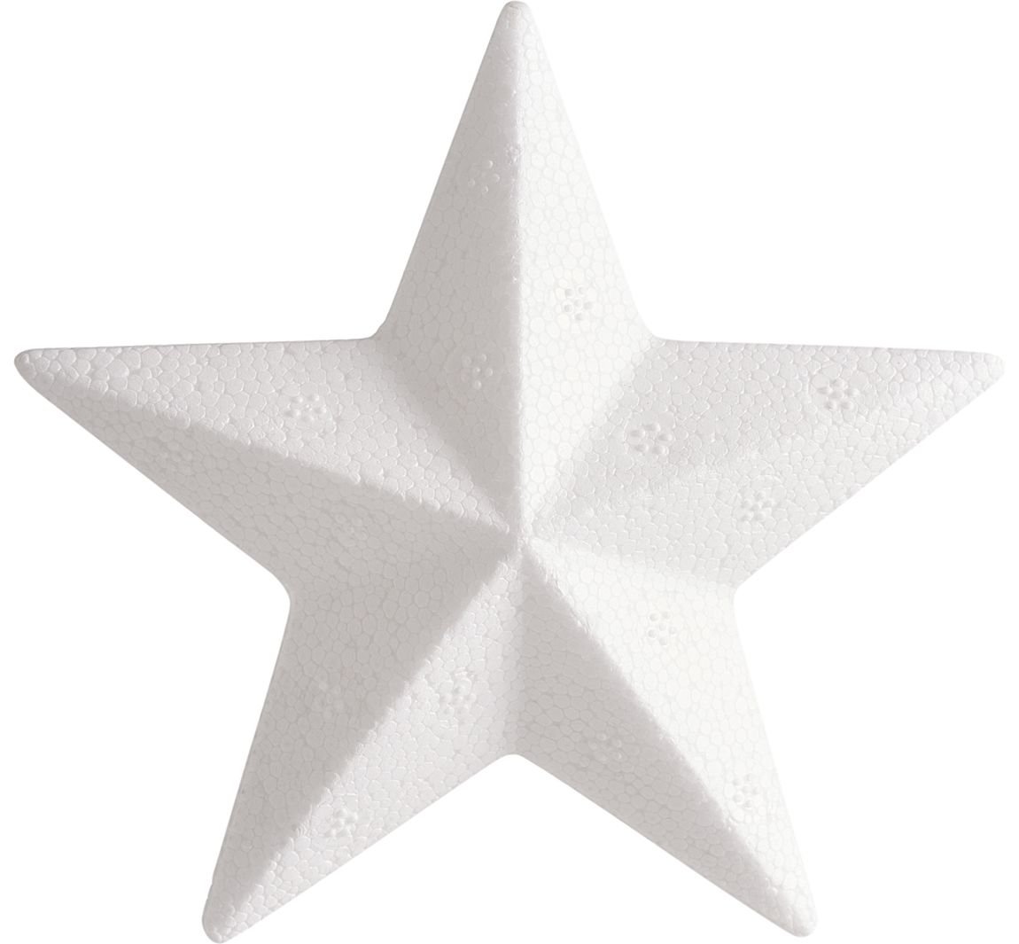 Piepschuim figuur Ster, 10 cm