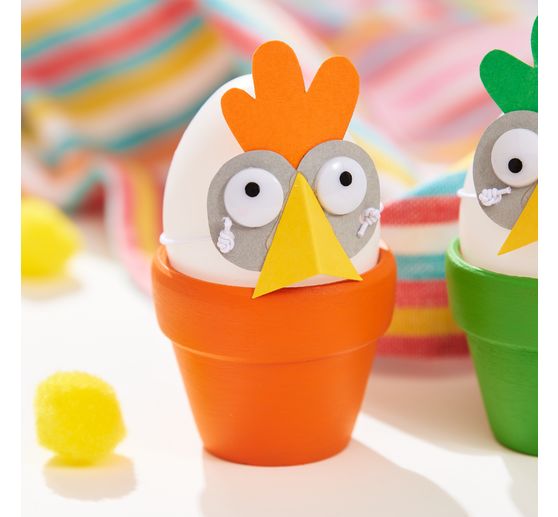 VBS Decorative egg "White", 10 pieces