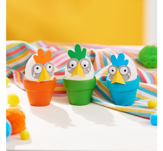 VBS Decorative egg "White", 10 pieces