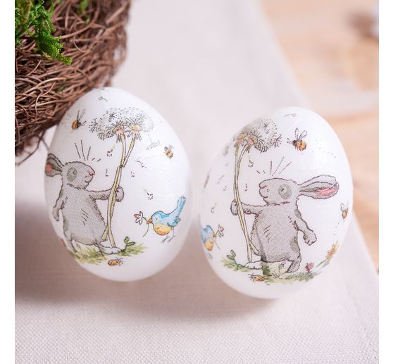 VBS Decorative egg "White", 10 pieces