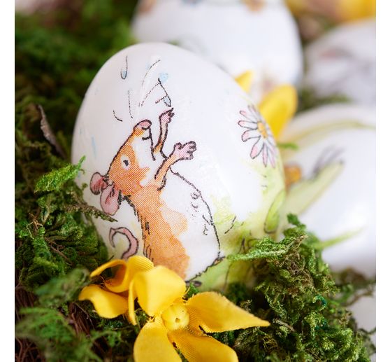 VBS Decorative egg "White", 10 pieces