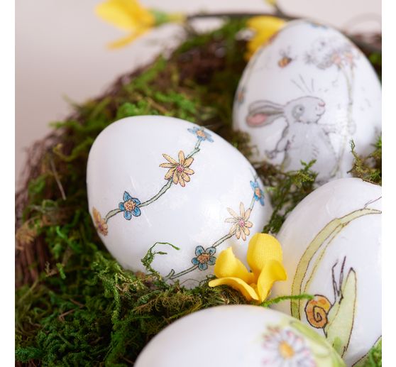 VBS Decorative egg "White", 10 pieces