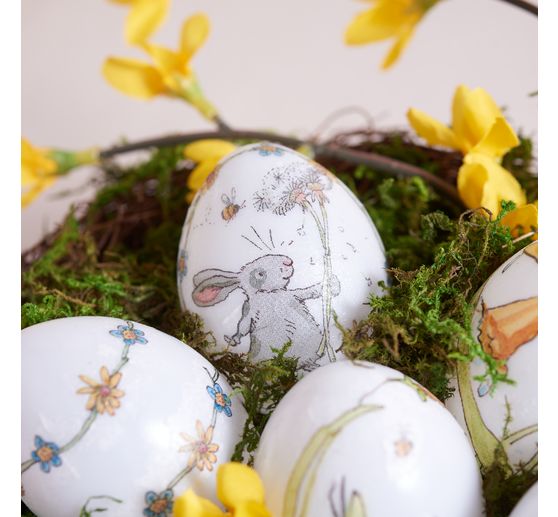 VBS Decorative egg "White", 10 pieces