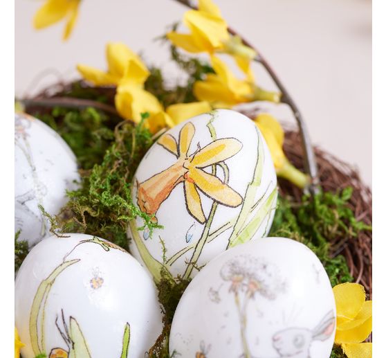 VBS Decorative egg "White", 10 pieces