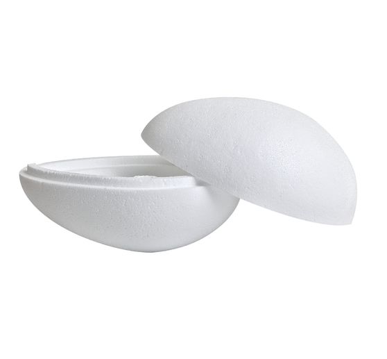 Styrofoam egg, 15,5 x 11 cm, 2 parts