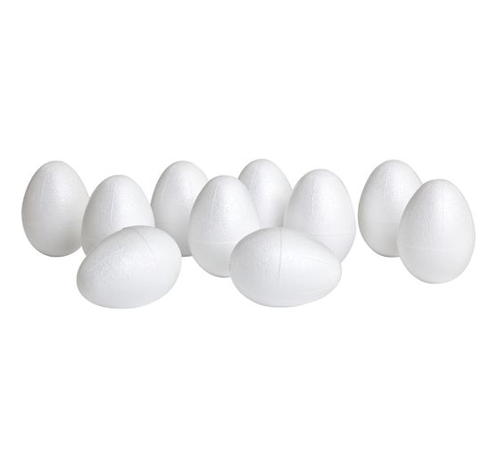 VBS Styrofoam egg, approx. 8 x 6 cm, 10 pieces