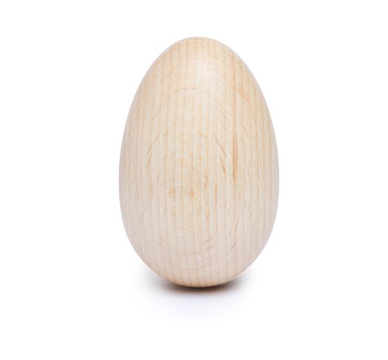 Wooden egg, top drilled, 40 x 60 mm