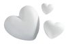 Styrofoam moulds hearts, 15 cm