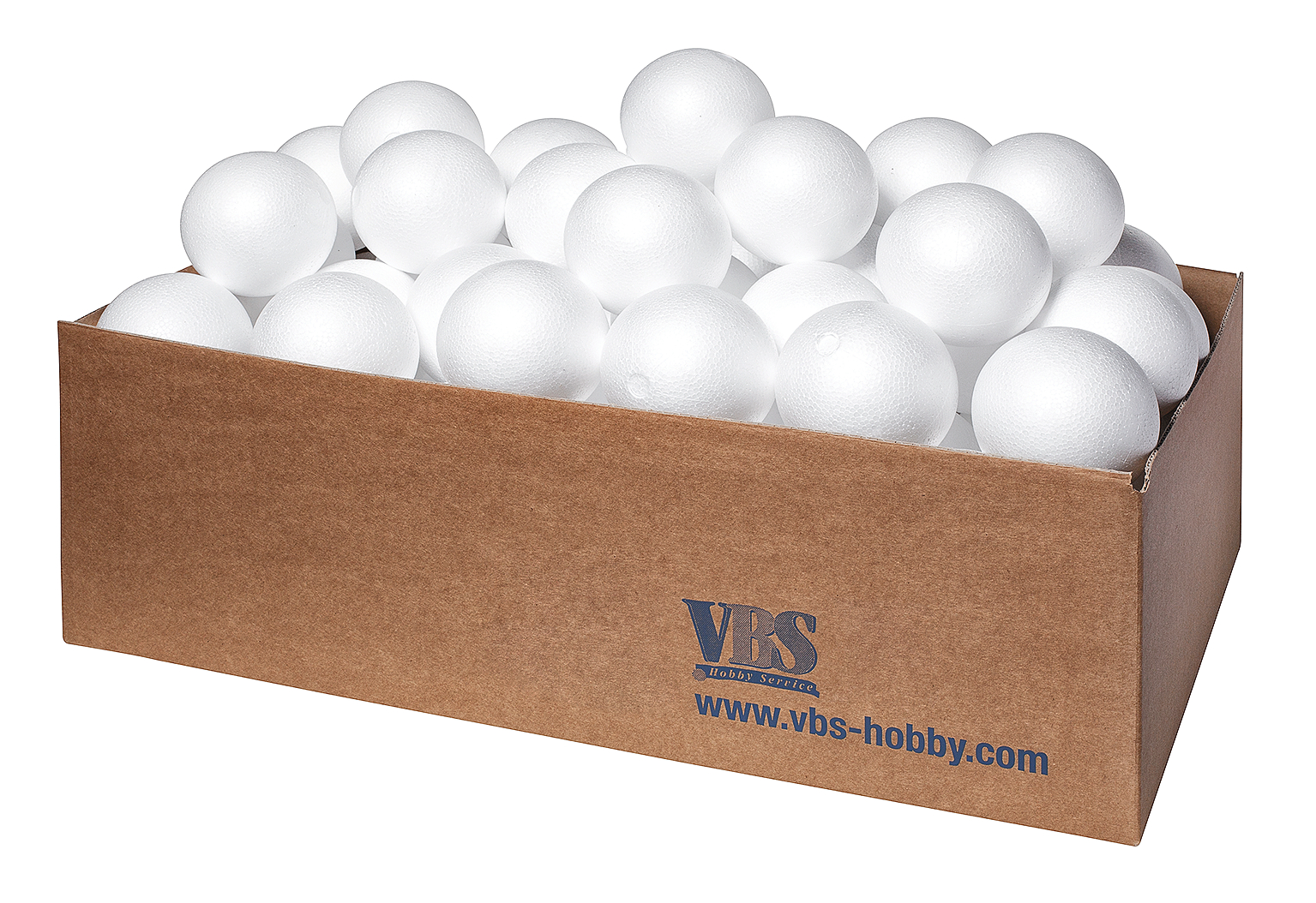 pack of 10. VBS polystyrene balls diameter 5 cm