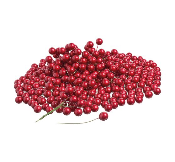 VBS Decoratieve bessen met draad "Ø 10 mm", 400 stuks